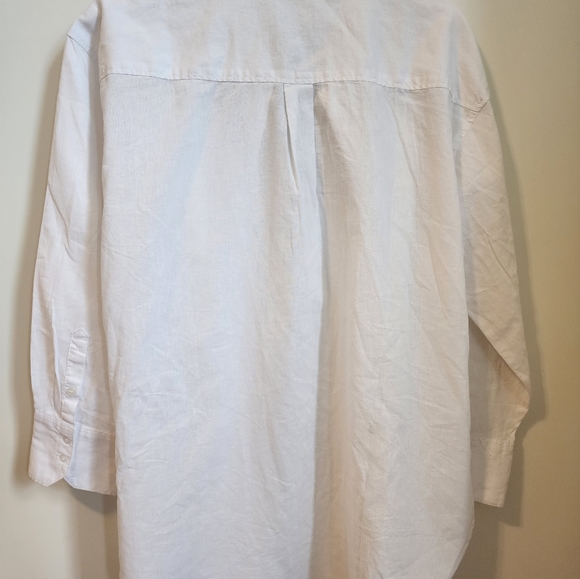 BNWT H&M Linen-Cottom Blend Button Down Shirt, US S - Picture 8 of 13